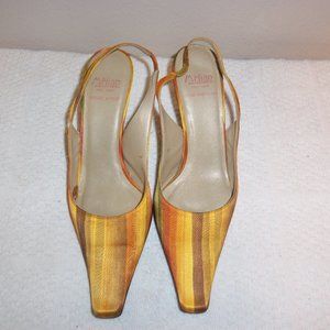 Melian Striped Slingback  in Bold Earth Tone Color